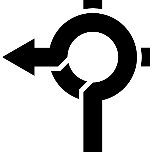 Circular road turning points
